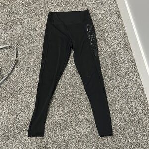 Adidas Black Leggings with Mesh on the Calves